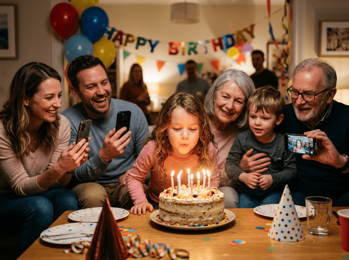 Birthday candles celebration